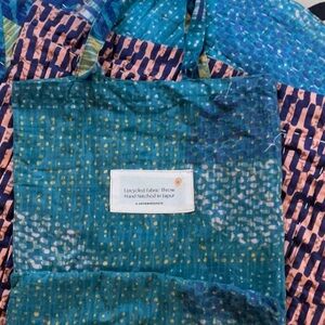 Anthropologie Retro Pattern Vendima Baby Blanket Quilt